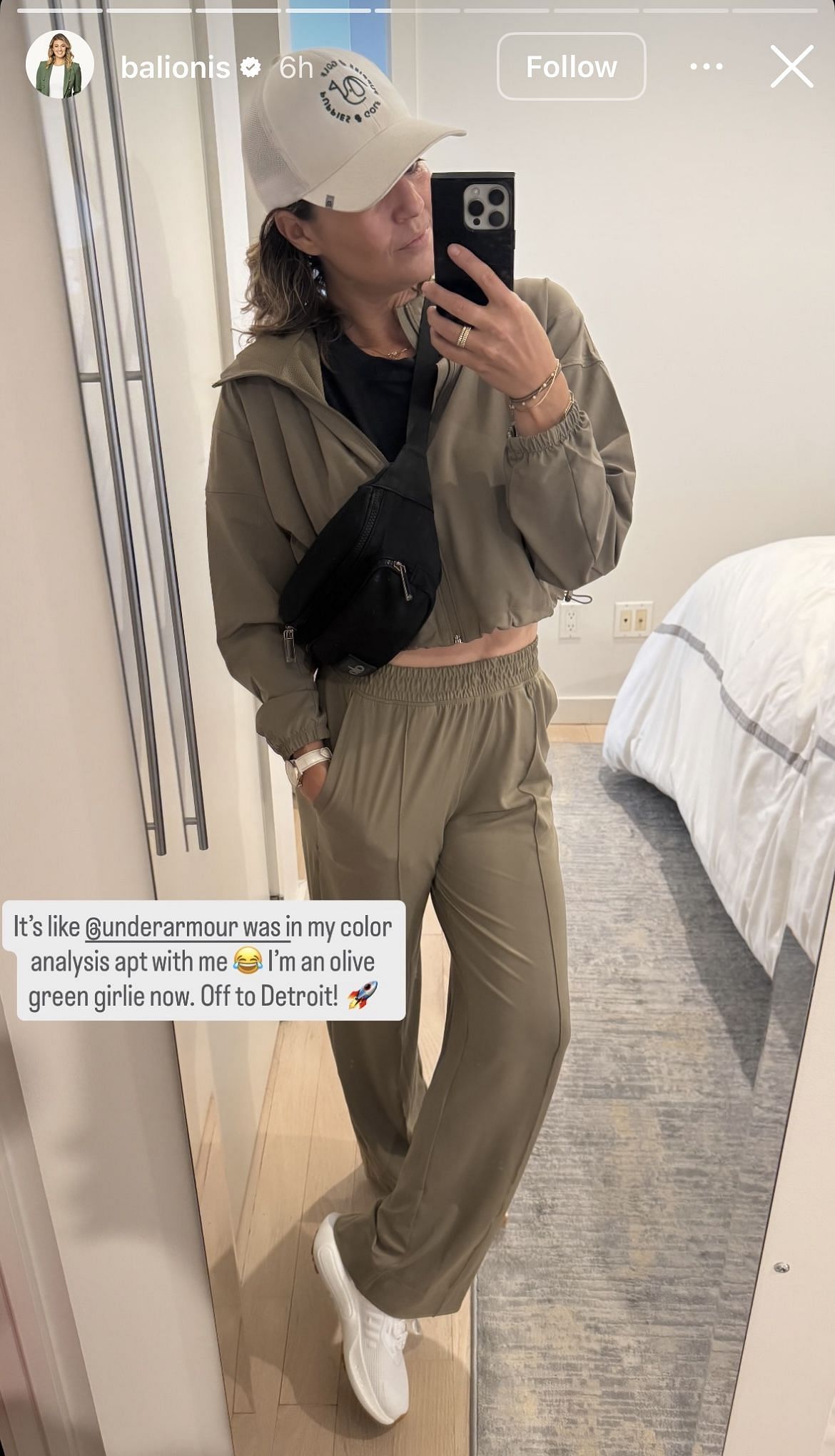 Still taken from Amanda Balionis’ Instagram Story Image Source: Instagram/@balionis